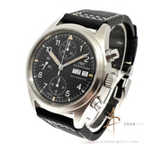 IWC 3706 IW3706 Flieger Chronograph Day Date Tritium Black Dial