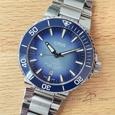 Oris Aquis Lake Baikal Limited Edition 0173377304175 Vignette Blue Dial on Steel (2020)