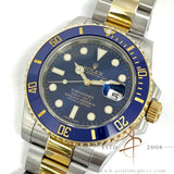 Rolex Submariner Date Ceramic Blue 116613LB Rolesor 18K Gold Steel (2014)