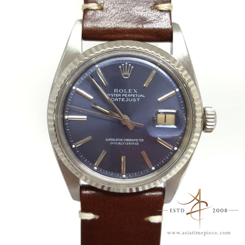 Rolex 1601 Custom Blue Vintage Watch (Year 1973)