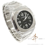 New Bell & Ross Br-05 BR05 Black on Steel Bracelet Full Set (2019)
