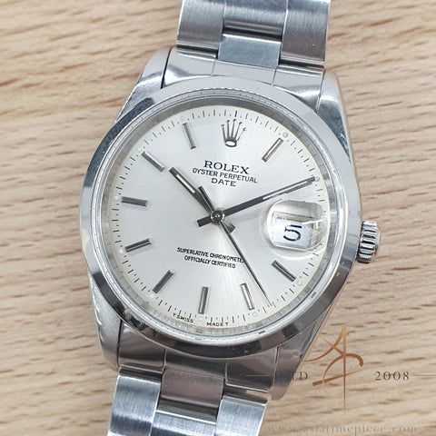 Rolex Date Ref 15200 Silver Dial Oyster Bracelet (1996)