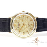 Longines Vintage 14K Gold Mechanical Winding Textile Dial