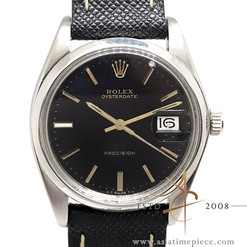 Rolex Oysterdate Precision 6694 Black Dial Vintage Watch (1978)