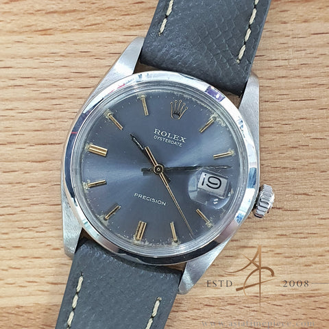 Rolex Oysterdate Precision 6694 Grey Dial Vintage Watch (1973)