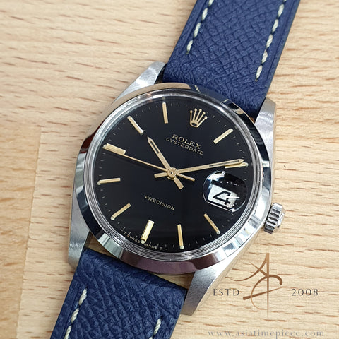 Rolex Oysterdate Precision 6694 Black Dial Vintage Watch (1982)