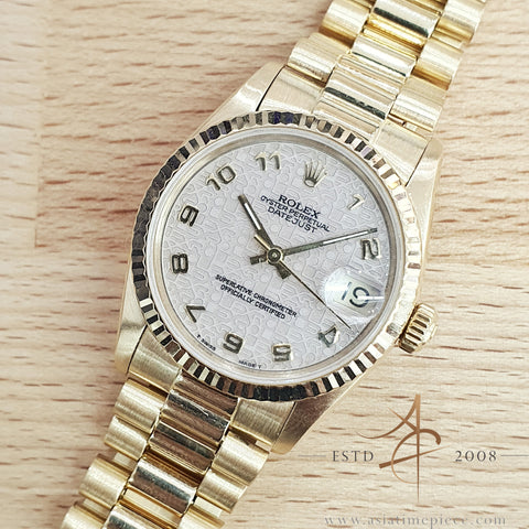 Rolex Datejust 31 Midsize 68278 Computer Dial 18K Gold  (1992)