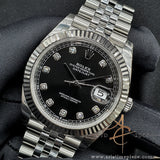 Full Set Rolex Datejust 41 Ref 126334 Black Diamond Dial on Jubilee Bracelet (2021)