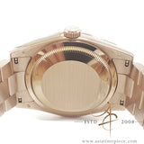 Rolex President Day-Date Ref 118235 Diamond Baguette 18K Everose Gold Full Set (2017)