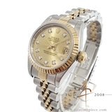 Rolex Datejust Ladies Ref 69173 Champagne Diamond Dial (1995)