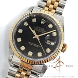Rolex Datejust 16233 Diamond Black Dial (2000)
