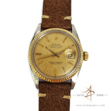 Rolex Oyster Perpetual Datejust Men Ref 1601 Linen Dial Watch (Year 1978)