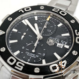 Tag Heuer Aquaracer 500m Ref CAJ2110 Chronograph Automatic Black Steel Watch
