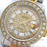 Rolex Datejust Ladies 69173 Custom Diamond Watch (1996)