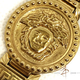 Gianni Versace Signature 01096 Gold Plated Swiss Quartz Watch Bangle