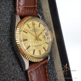 Rolex Linen Dial Vintage Oyster Perpetual Datejust Ref: 1601 (Year 1975)