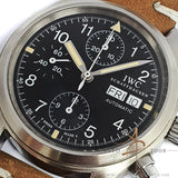 IWC 3706 Flieger Chronograph Day Date Tritium Black Dial