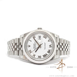 Rolex Datejust 41 126334 White Roman Dial Jubilee Bracelet (2020)
