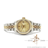 Rolex Datejust Lady 69173 Champagne Tapestry Dial Vintage Watch (1989)