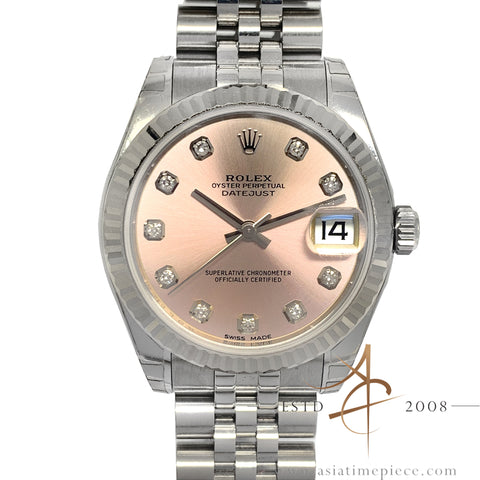 Rolex Datejust Midsize 178274 Pink Diamond Dial Jubilee (2018)