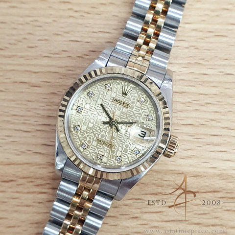 Full Set Rolex Lady Datejust 26 Ref 69173 Computer Diamond Dial No Pinhole (1993)