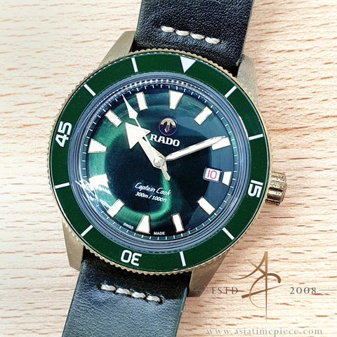 Rado Captain Cook R32504315 Green in Bronze Case 42mm (2021)