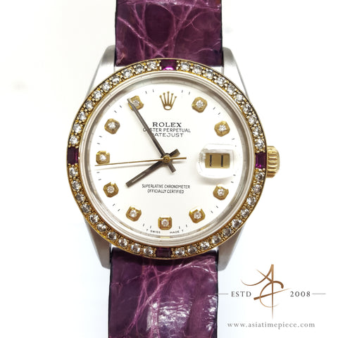 Rolex Datejust 16013 Diamond Dial Vintage Watch (1978)