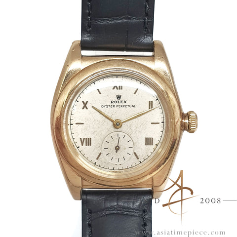 Rolex Oyster Perpetual 3133 Rose Gold Vintage Watch (1946)Rolex Oyster Perpetual 3130 Bubble Back Rose Gold 14K Vintage Watch (1946)