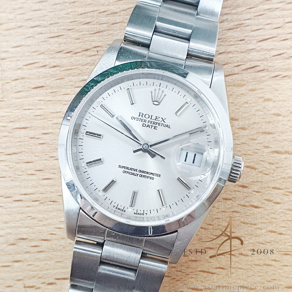 Rolex Oyster Perpetual Date 15200 Silver Dial (1990)