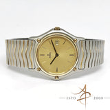Ebel Classic Wave Ref 184908 Quartz 18K Gold Electroplated Steel Men's Watch