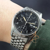 IWC 3706 Flieger Chronograph Day Date Tritium Dial Bracelet w/ Papers