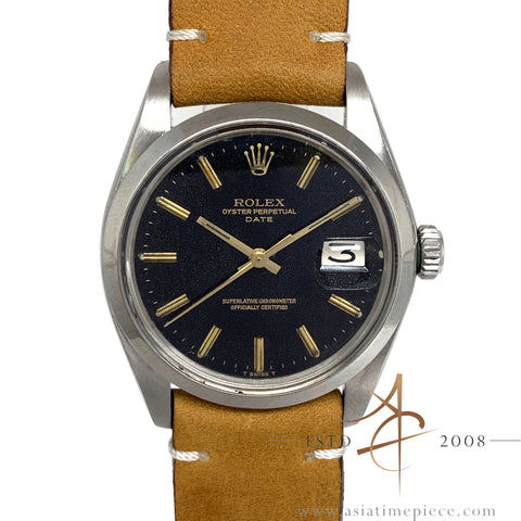 Rolex Date 1500 Black Dial Automatic Vintage Watch (1974)
