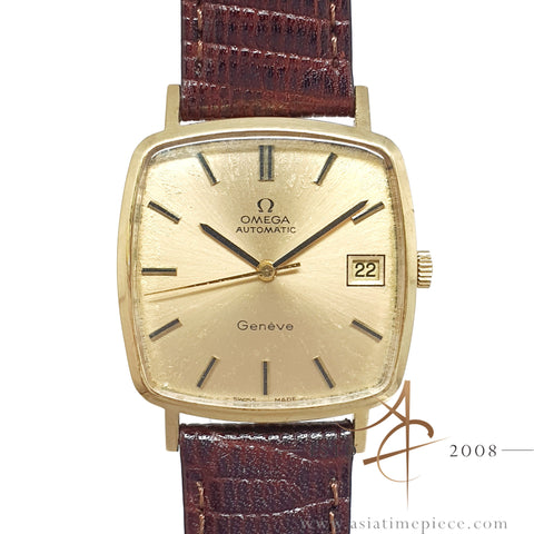 Omega Geneve Automatic 18K Yellow Gold Vintage Watch