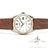 Rolex Precision 6694 Custom Gold Bezel & White Dial Vintage Watch (1974)