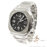 New NOS Bell & Ross Br-05 BR05 Black on Steel Bracelet Full Set (2019)