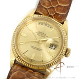 Rare Rolex President 1803 Day Date 18K No Lume Vintage Watch (1963)