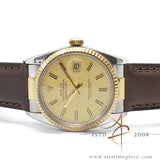 Rolex Datejust 16013 Champagne Linen Dial Vintage Watch (1984)