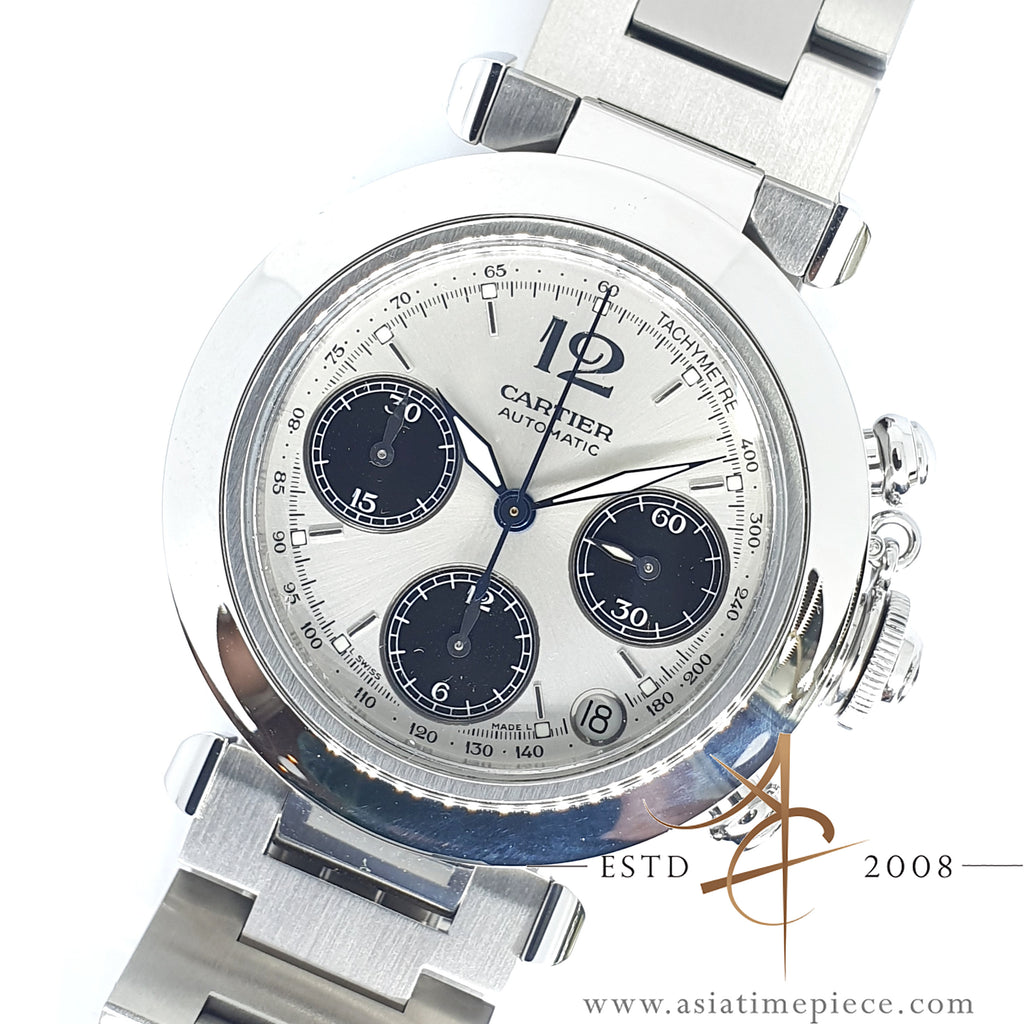 Cartier Pasha W31048M7 2412 Panda Dial Chronograph Automatic 2005