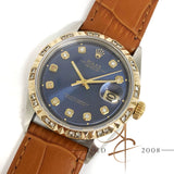 Rolex Oyster Perpetual Datejust Ref 1601 Custom Diamond Dial Bezel (Year 1974)