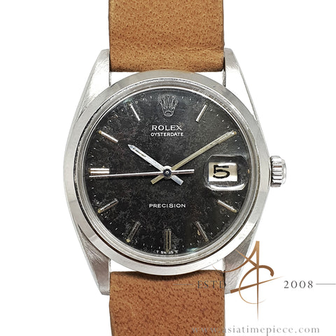 Rolex Oyster Precision 6694 Black Patina Dial Vintage Watch (1967)