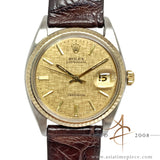 Rolex Precision 6694 Linen Dial Custom Fluted Bezel (1968)