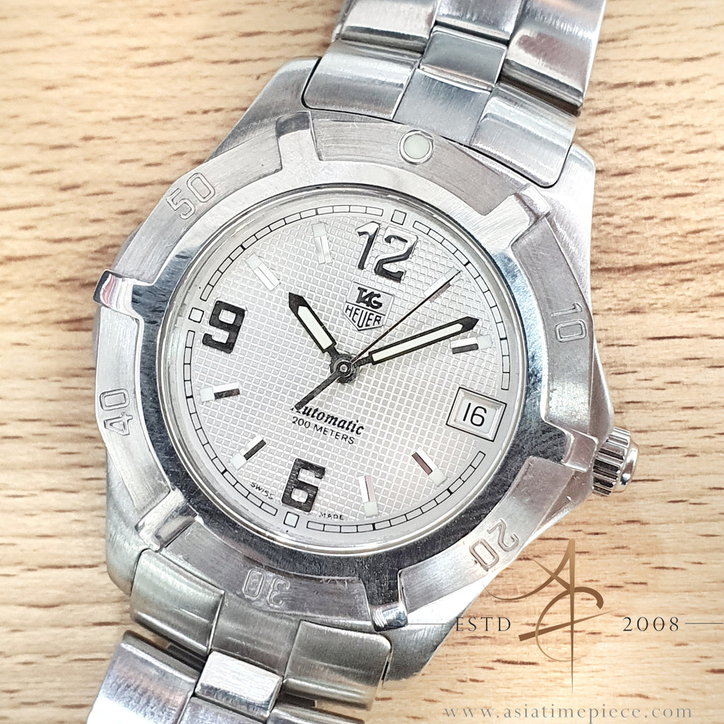 Tag Heuer 2000 Exclusive Ref WN2110 Waffle Dial Automatic on Steel Bra –  Asia Timepiece Centre