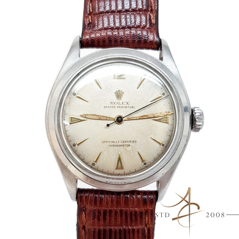 Rolex Oyster Perpetual Ref 6106 Big Bubbleback Vintage Watch (Year 1951)