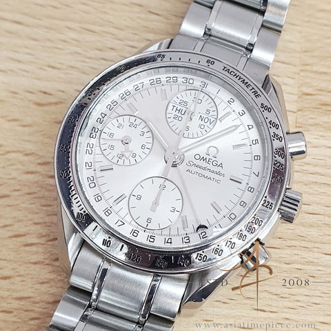 Omega Speedmaster Triple Date 3523.30.00 Silver Dial
