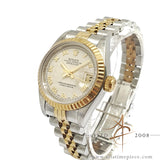 Rare Rolex Lady Datejust 69173 Pyramid Roman Dial w/ Cert & Box (1997)