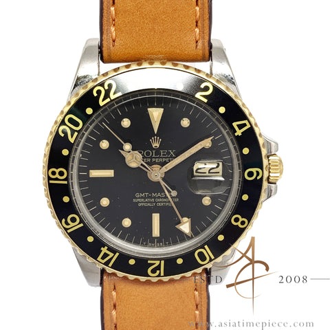 Rolex GMT Master 1675 Black Nipple Dial Vintage Watch (1975)