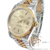 Full Set Unpolished Rolex Datejust 16233 Champagne Dial (1990)