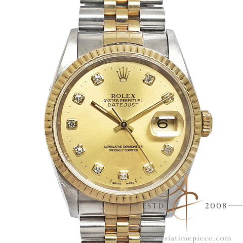 Rolex Datejust 16233 Diamond Champagne Dial (1995)