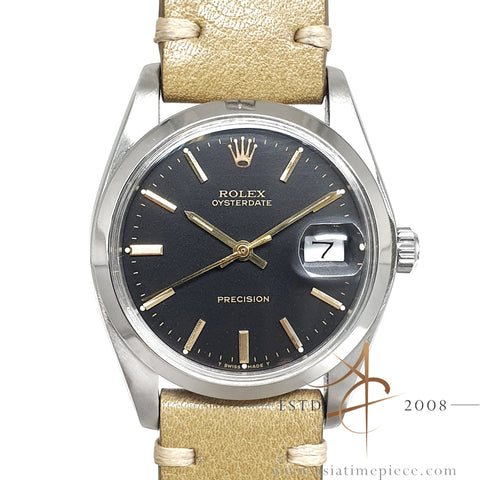Rolex Precision 6694 Black Dial Vintage Watch (1981)