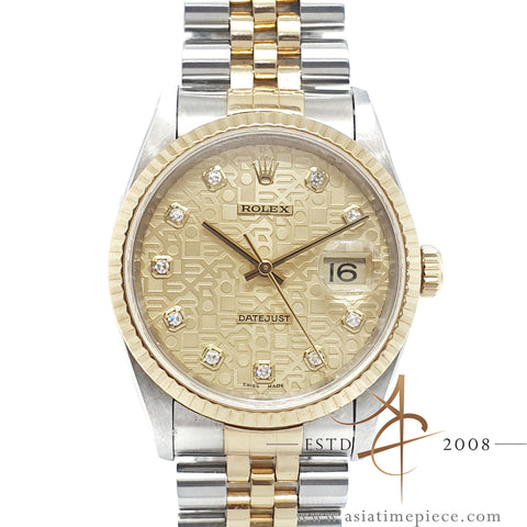 Rolex Datejust 16233 Diamond Computer Dial No Pinhole (1996)